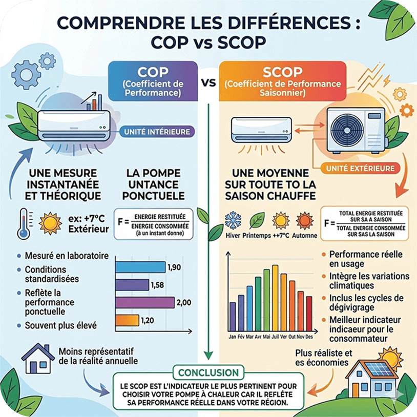 Comprendre les différences entre cop ,eer et scop et seer Comprendre les différences entre cop ,eer et scop et seer