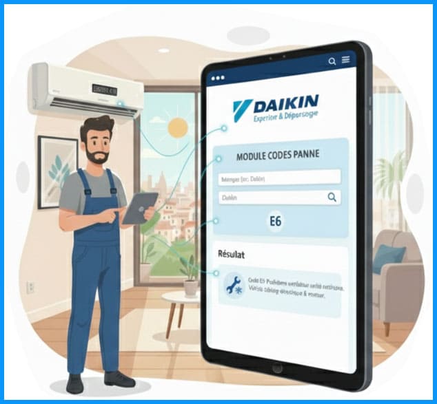 Codes panne climatisation Daikin