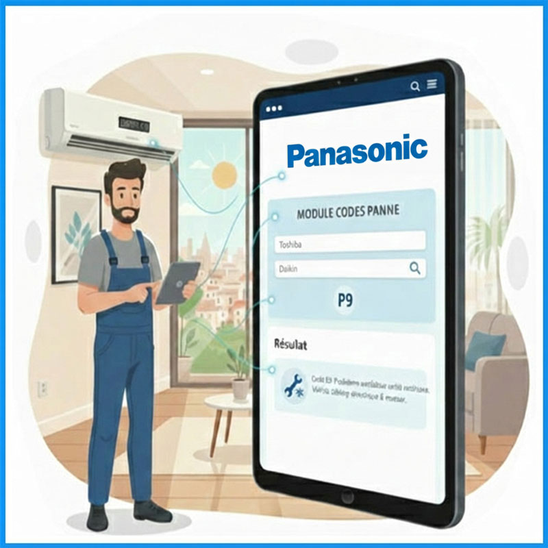 Codes pannes Clim pompes a chaleur Panasonic