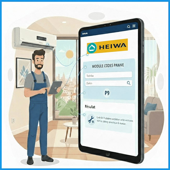 Codes panne climatisation et pompes a chaleur Heiwa