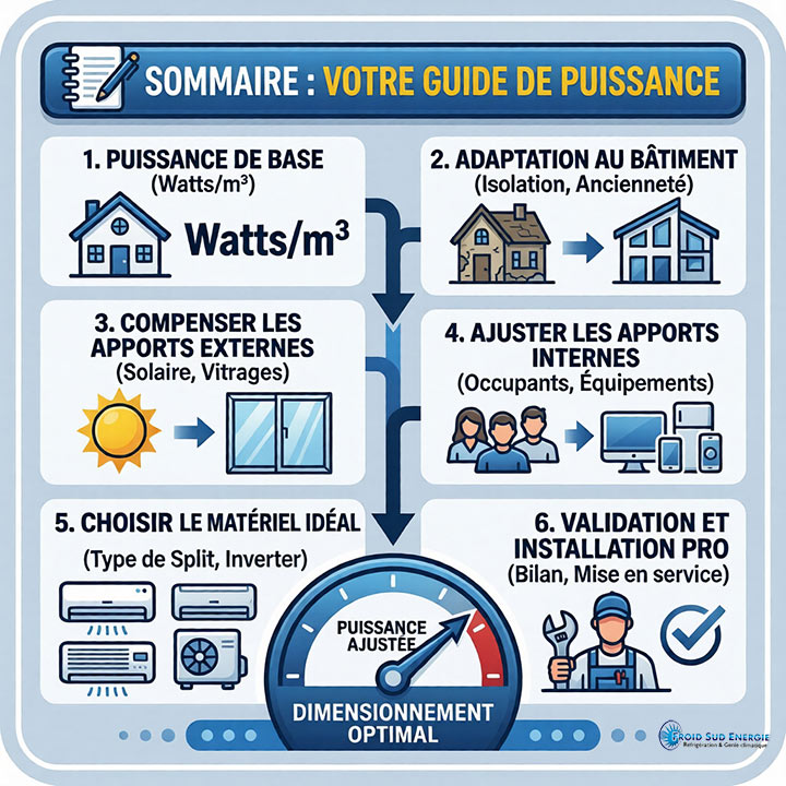 Guide de puissance dimentionnement climatisations