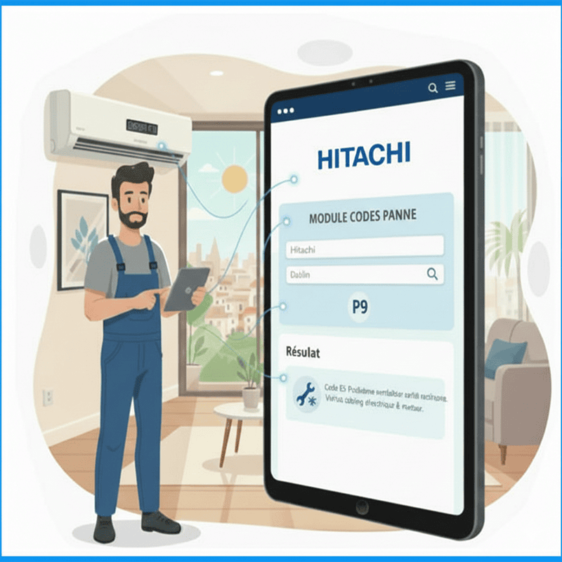 Hitachi codes panne climatiseurs