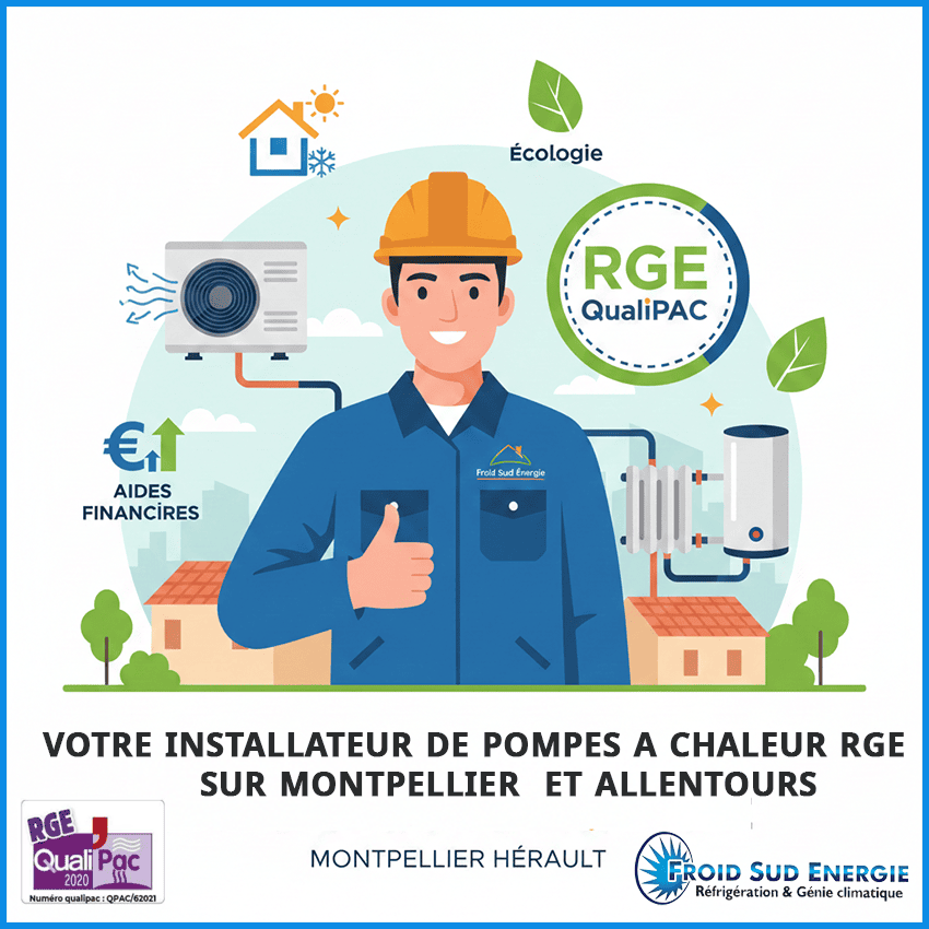Installateur de pompes a chaleur a Montpellier et en herault Froid sud energie