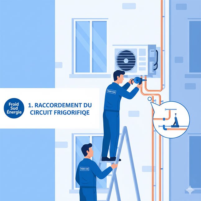 Mise en service clim Raccordement