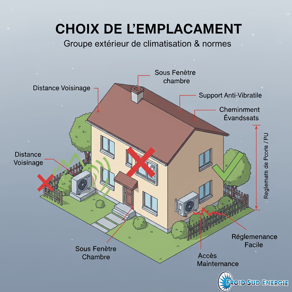 Normes pour installer un groupe exterieur de clim