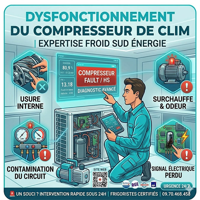 Panne compresseur de clim