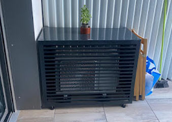 Installation d'un cache groupe pour clim extérieur a Montpellier