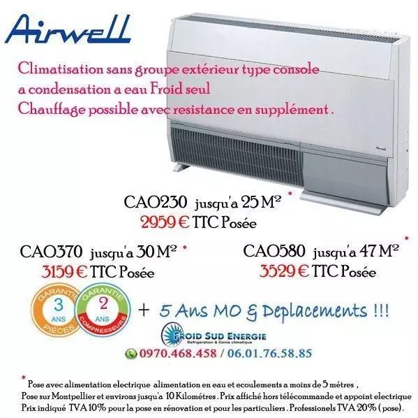 XDA [- Climatisation inverter sans unité extérieure - Airwell]