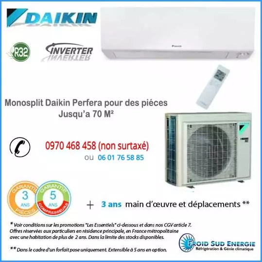 Climatiseurs monosplit inverter Daikin Perfera FTXM-R+RXM-R
